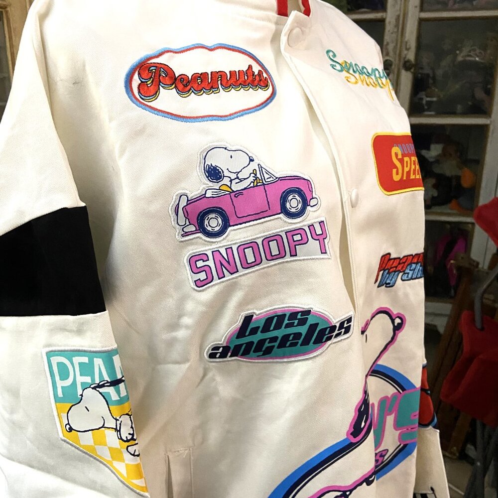 PEANUTS / SNOOPY SPEEDWAY MOTO JACKET MENS XL / WOMENS 2XL (SEE MEASUREMENTS) - Picture 4 of 9